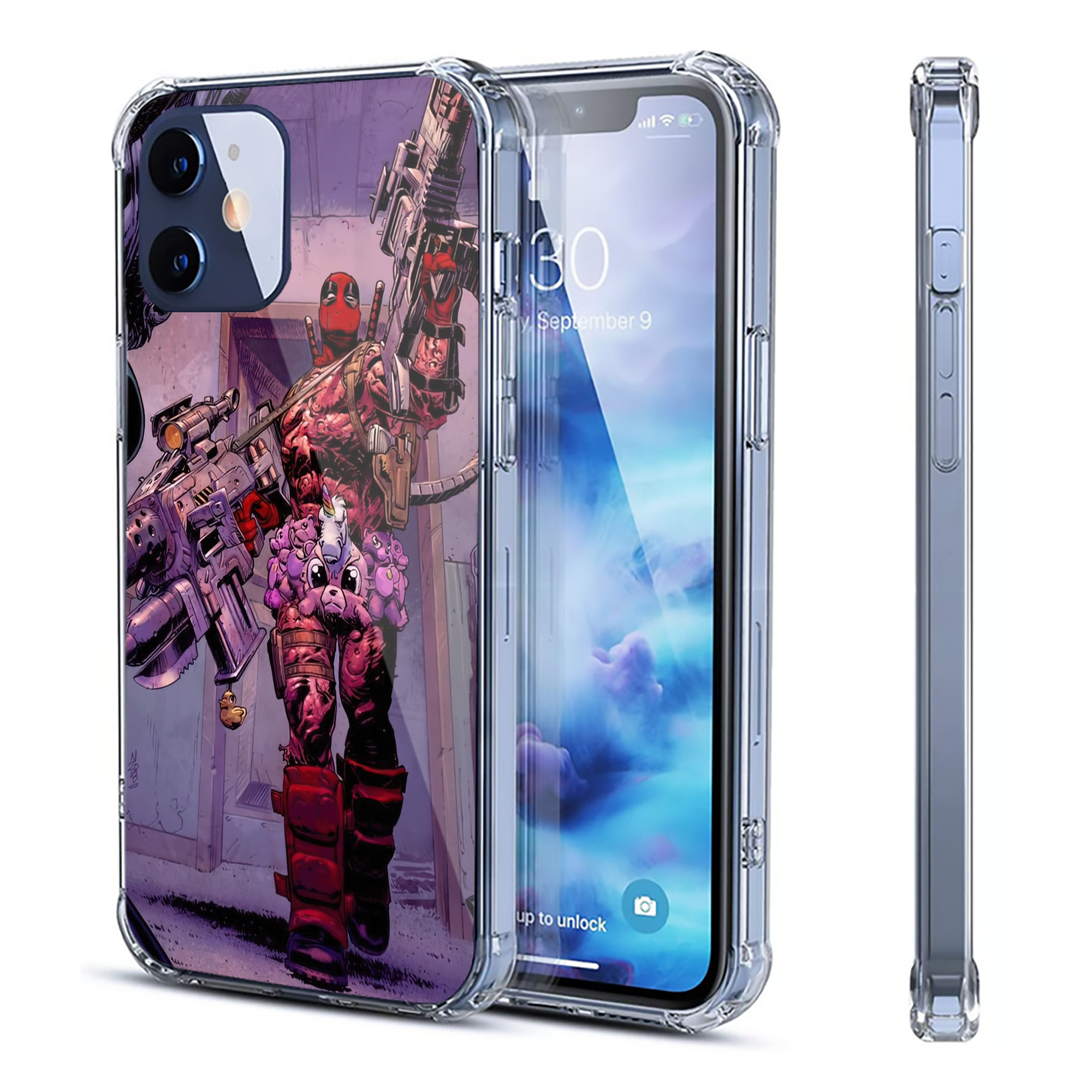 （画像用） Deadpool デッドプール 【iPhone 12シリーズ対応】透明スマホケース（クリアソフトケース）